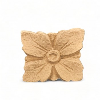 Wood Carved Decorative Flower 3cm. X 3cm.