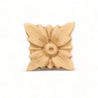 Wood Carved Decorative Flower 2cm. X 2.5cm.