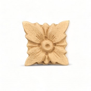 Wood Carved Decorative Flower 2cm. X 2.5cm.