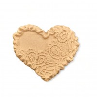 Wood Carved Decorative Heart 5cm. X 6cm.