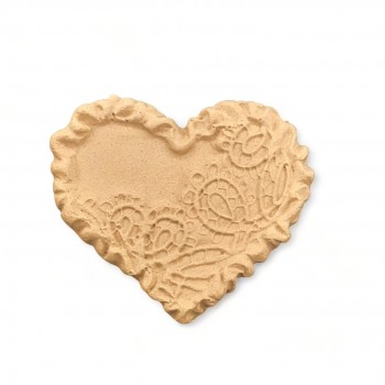 Wood Carved Decorative Heart 5cm. X 6cm.
