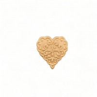 Wood Carved Decorative Heart 3cm. X 3.3cm.