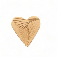 Wood Carved Decorative Heart 5cm. X 6cm.