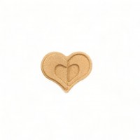 Wood Carved Decorative Heart 2cm. X 1.5cm.