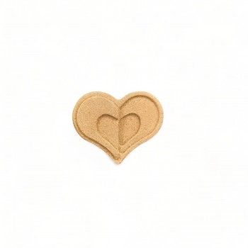 Wood Carved Decorative Heart 2cm. X 1.5cm.