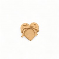 Wood Carved Decorative Heart 3cm. X 3.5cm.