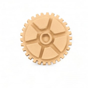 Wood Carved Decorative Gear Diameter 8cm.