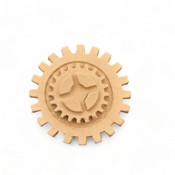 Wood Carved Decorative Gear Diameter 7cm.