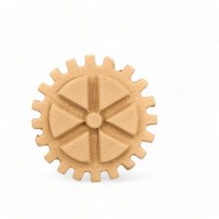 Wood Carved Decorative Gear Diameter 5cm.