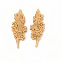 Wood Carving Decorative Set of 2 pieces 8cm. X 3.1cm.