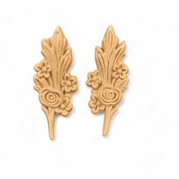 Wood Carving Decorative Set of 2 pieces 8cm. X 3.1cm.