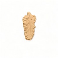 Wood Carved Decorative leaf 4.5cm. X 2cm.