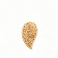 Wood Carved Decorative leaf 4.5cm. X 2cm.