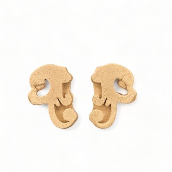 Wood Carving Decorative Set of 2 pieces 2.9cm. X 1.9cm.