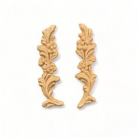 Wood Carving Decorative Set of 2 pieces 7.4cm. X 2cm.