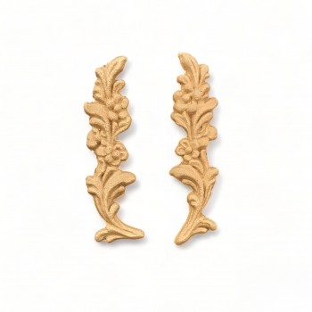 Wood Carving Decorative Set of 2 pieces 7.4cm. X 2cm.