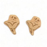 Wood Carving Decorative Set of 2 Pieces 3cm.X 1cm.