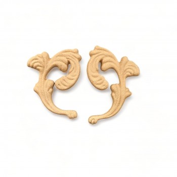 Wood Carving Decorative Set of 2 Pieces 4cm. X 2cm.