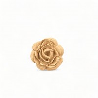 Wood Carved Decorative Flower Rose 3.5cm. X 3.5cm.
