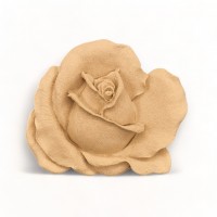 Wood Carved Decorative Rose 8.5cm. X 10cm.