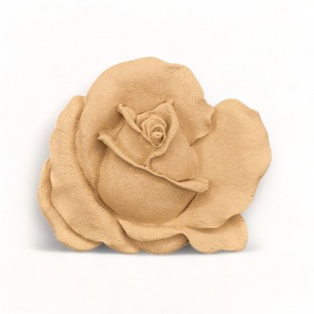 Wood Carved Decorative Rose 8.5cm. X 10cm.