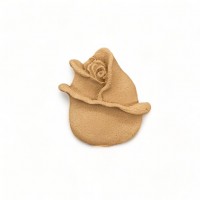 Wood Carved Decorative Rose 5cm. X 4.8cm.