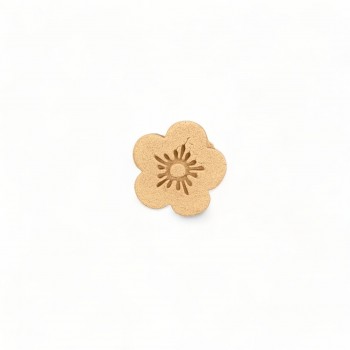 Wood Carved Decorative Flower 2.5cm. X 2.5cm.