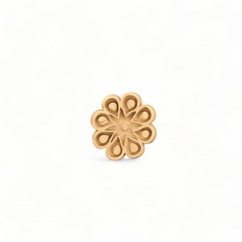 Wood Carved Decorative Flower 2.5cm. X 2.5cm.