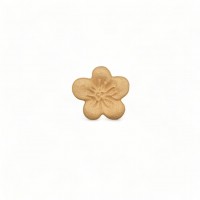 Wood Carved Decorative Flower 3cm. X 3cm.