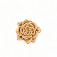 Wood Carved Decorative Rose 4cm. X 4cm.