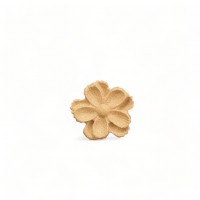 Wood Carved Decorative Flower 2.3cm x 2.3cm.