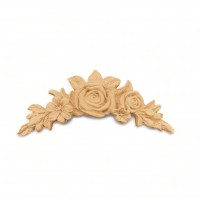 Wood Carved Flower Garland 15.7cm. X 6.2cm.