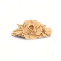 Wood Carved Decorative Rose Garland 6.5cm. X 3cm.