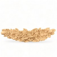 Wood Carved Decorative Flower Garland 10cm. X 2.8cm.