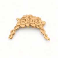 Wood Carved Decorative Flower Garland 8.5cm. X 3.6cm.