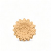Wood Carving Decorative Flower Rosette Diameter 5cm.
