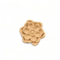 Wood Carving Decorative Flower Rosette Diameter 5.3cm.