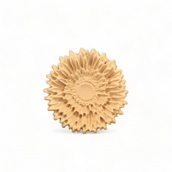 Wood Carving Decorative Flower Rosette Diameter 5cm.