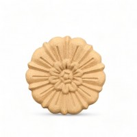 Wood Carved Decorative Flower Rosette 5.5cm. X 5cm.