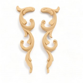 Wood Carving Decorative Set of 2 pieces 16.6cm. X 4.5cm