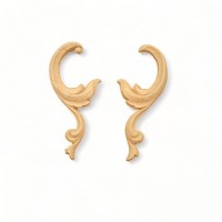 Wood Carving Decorative Set of 2 pieces 11cm. X 4cm.