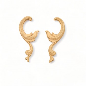 Wood Carving Decorative Set of 2 pieces 11cm. X 4cm.