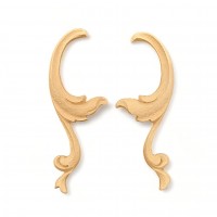 Wood Carving Decorative Set of 2 pieces 7.5cm. X 3cm.