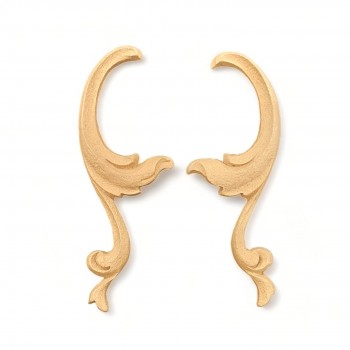 Wood Carving Decorative Set of 2 pieces 7.5cm. X 3cm.