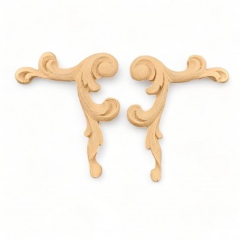 Wood Carving Decorative Set of 2 pieces 10.5cm. X 8.9cm