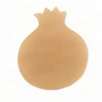 Wood Carved Decorative Pomegranate 8.5cm. X 10cm.