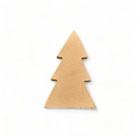 Wood Carved Decorative Christmas Tree 6cm. X 4cm.