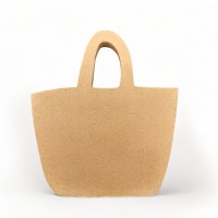 Wood Carved Decorative Bag 8.2cm. X 9.5cm.