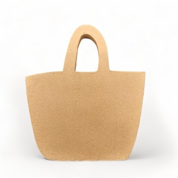 Wood Carved Decorative Bag 8.2cm. X 9.5cm.
