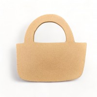 Wood Carved Decorative Bag 7.5cm. X 7cm.